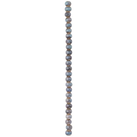 Blue & Brown Ceramic Round Beads, 8mm by Bead Landing™